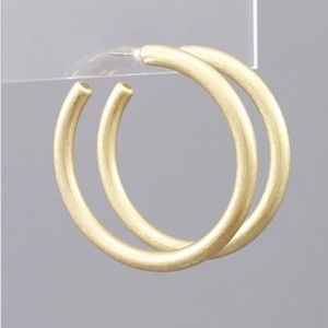 Matte Gold Tube hoops
